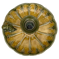 French Majolica Candelstick Choisy Le Roi circa 1890