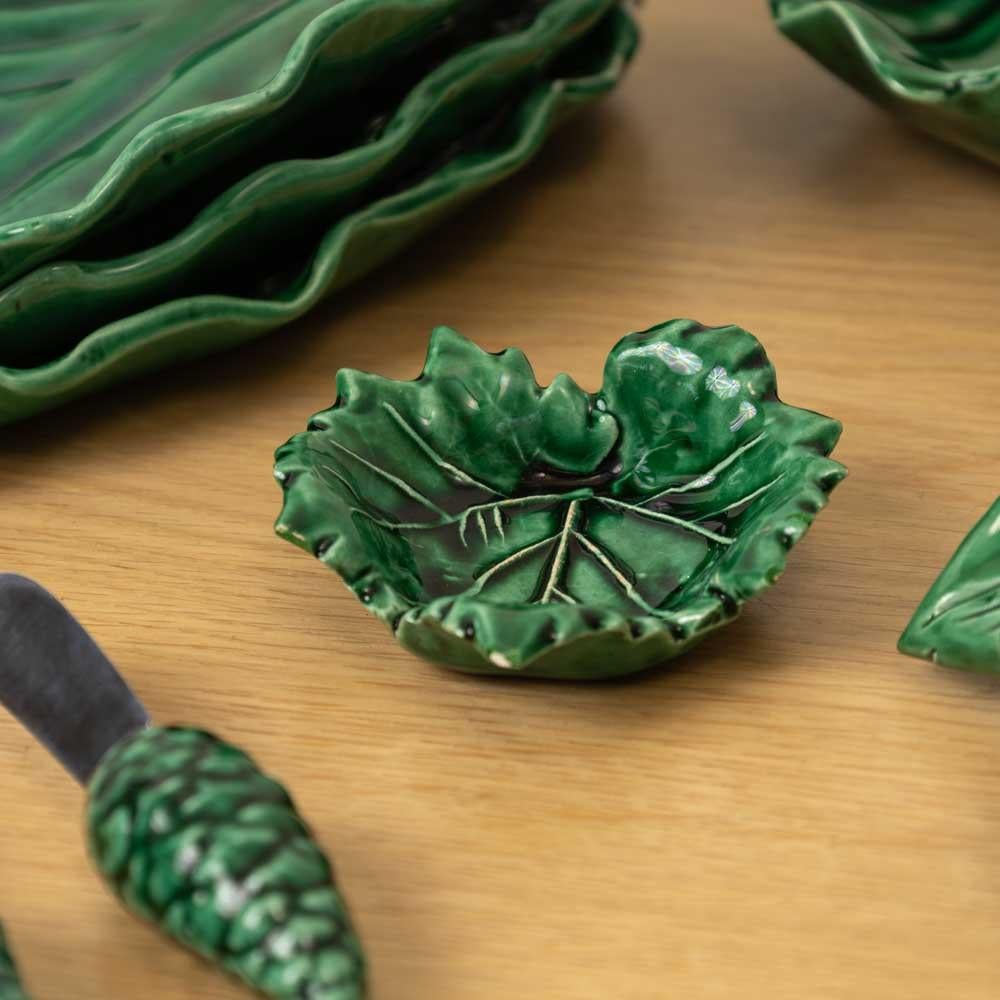 Ensemble de feuilles en céramique française, années 1970 en vente 5