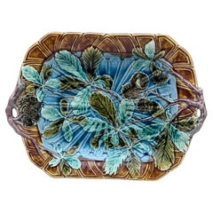 Piatto da portata in maiolica francese Sarreguemines, 1870 ca.