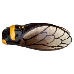 French Majolica Cicada Wall Pocket Circa 1950