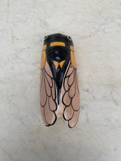 French Majolica Cicada Wall Pocket Vallauris Circa 1950