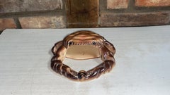 Bolsillo de pared de mayólica francesa Sarreguemines circa 1900