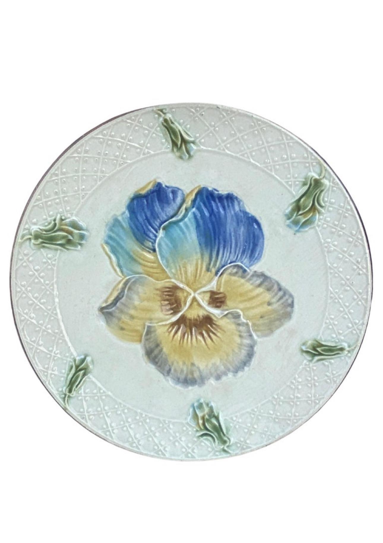Ceramic French Majolica Daisy Marcel Guillot Vallauris, circa 1950 For Sale
