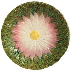 French Majolica Daisy Plate Orchies, circa 1880