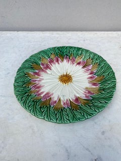 French Majolica Daisy Plate Orchies, circa 1890