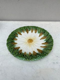 French Majolica Daisy Plate Orchies, circa 1890
