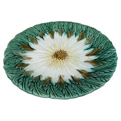 French Majolica Daisy Plate Orchies, circa 1890