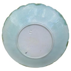 Orquídeas de plato de mayólica francesa, hacia 1890