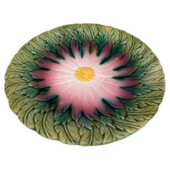 French Majolica Daisy Plate Orchies, circa 1890