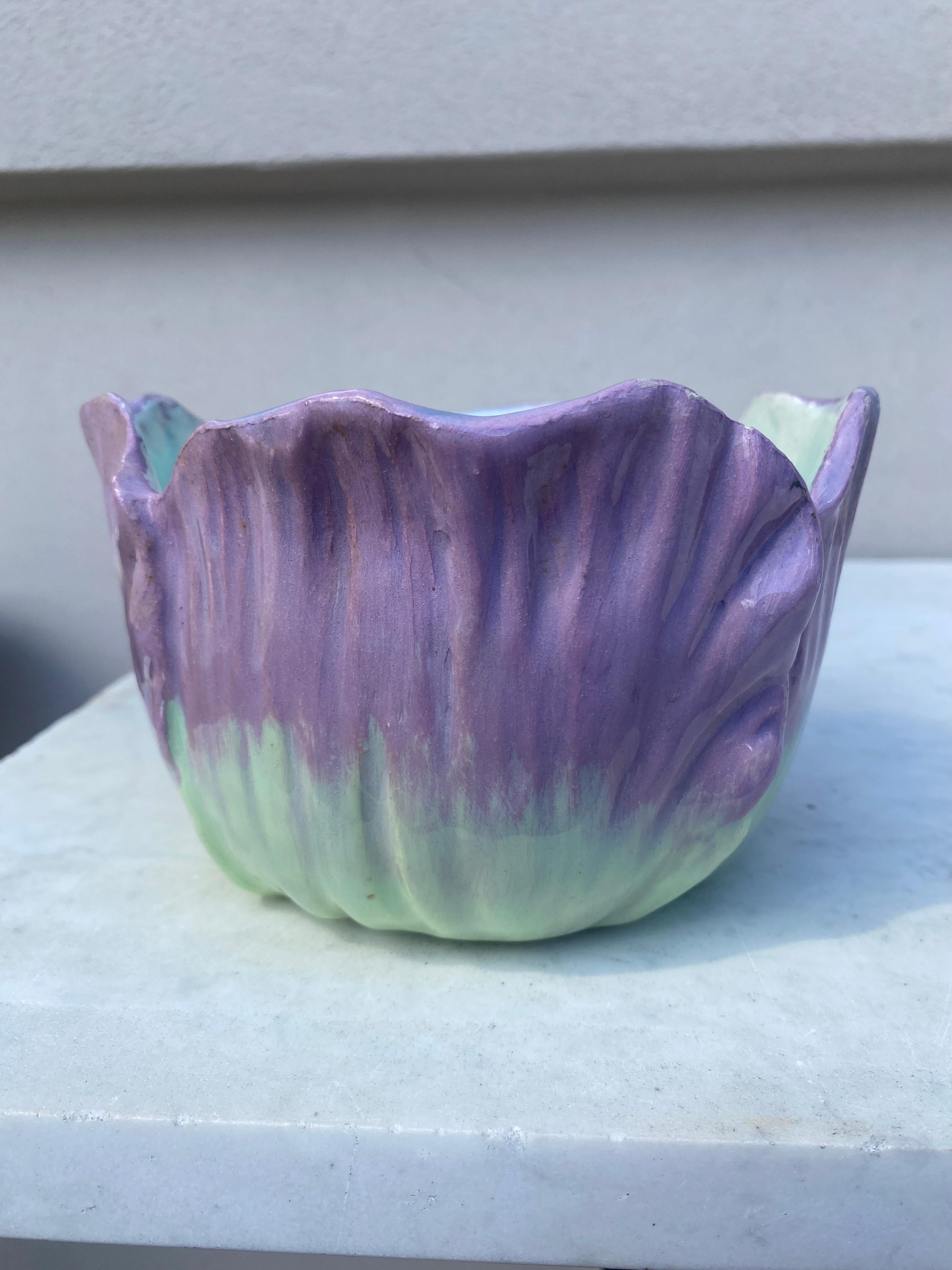Late 19th Century French Majolica Daisy Plate Orchies, circa 1890