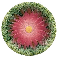 French Majolica Daisy Plate Orchies, circa 1890