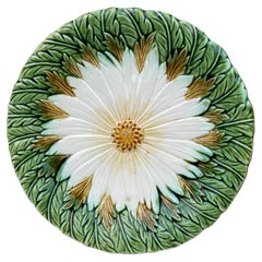 Antique French Majolica Daisy Plate Orchies, circa 1890