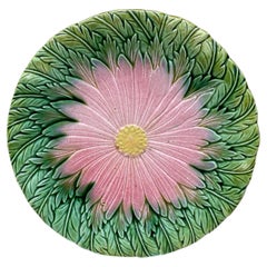 French Majolica Daisy Plate Orchies, circa 1890