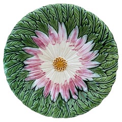 French Majolica Daisy Plate Orchies, circa 1890