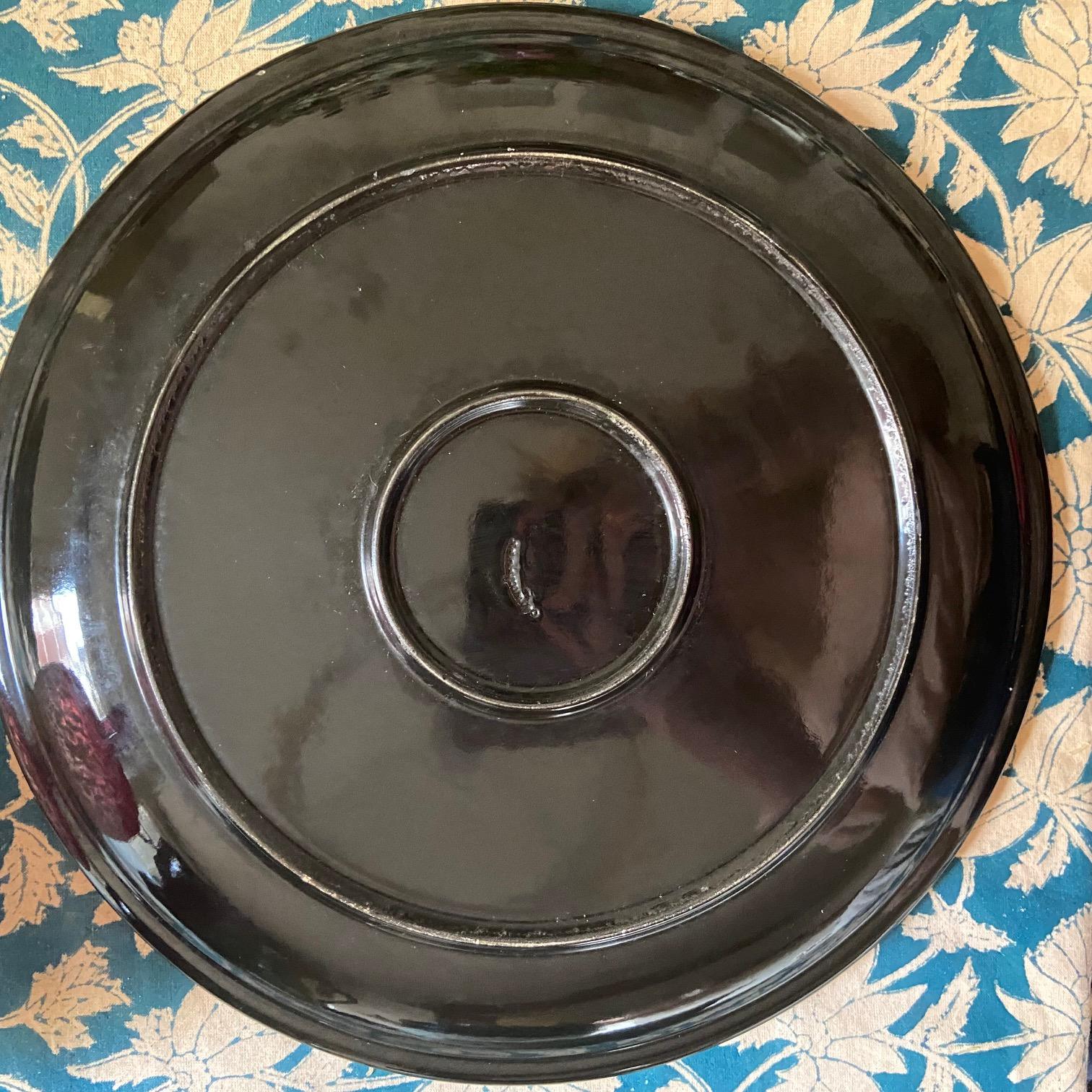 Assiettes à huîtres et plat en majolique française Elchinger 5