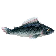 Jardinière à poissons en majolique française Fives Lille, vers 1900