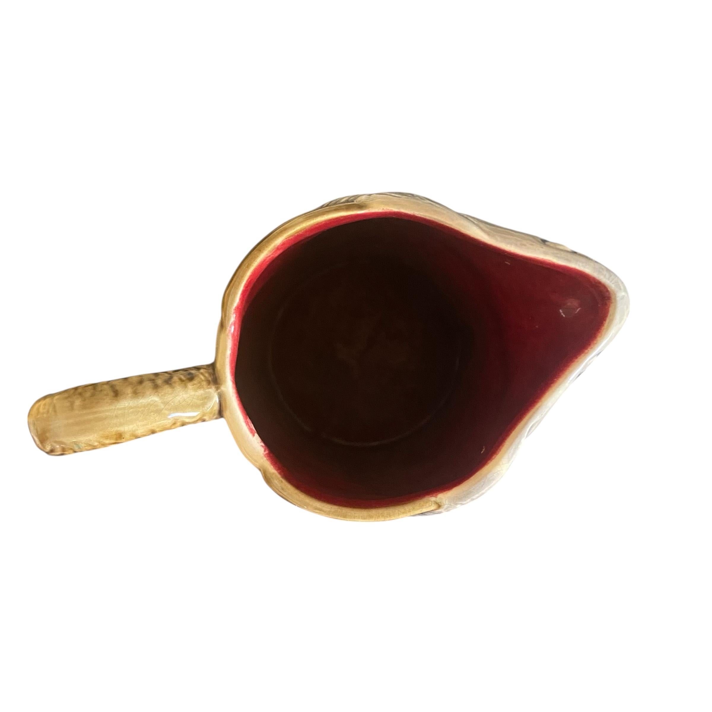 French Majolica Fish Pitcher, 1930s For Sale 1