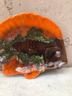 French Majolica Fish Platter Vallauris, Circa 1950