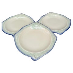 French Majolica Fish Set 8 Plates Platter & Saucer Montereau