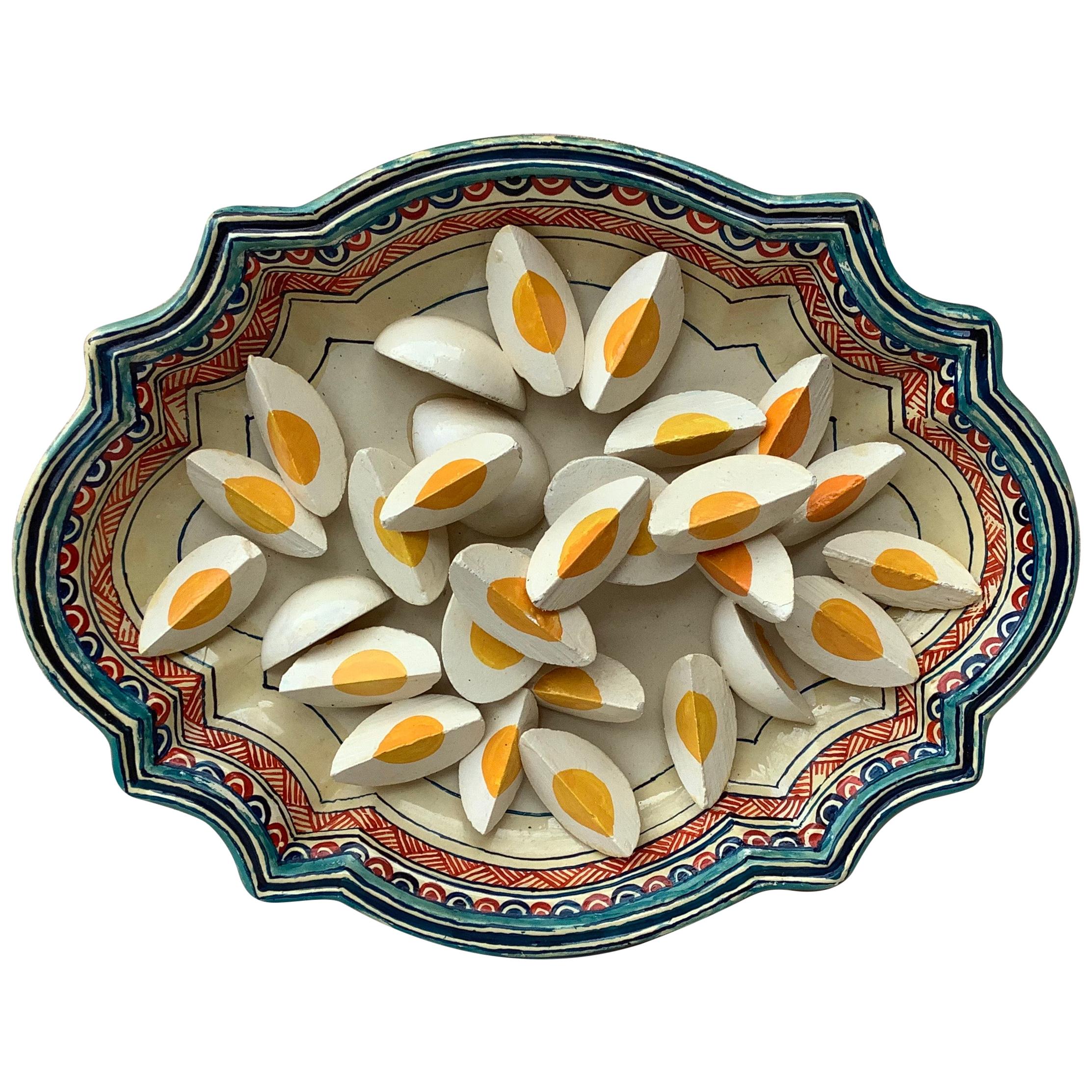 Mid-20th Century French Majolica Fruits Platter, circa 1950 For Sale
