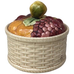 French Majolica Fruits Tureen Sarreguemines, circa 1900