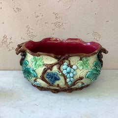 French Majolica Grapes Jardinière, circa 1880