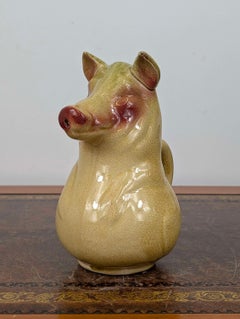 French Majolica Jug by Sarreguemines, Circa 1900