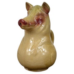 French Majolica Jug by Sarreguemines, Circa 1900