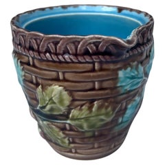 French Majolica Luneville Strawberries Pitcher Circa 1880