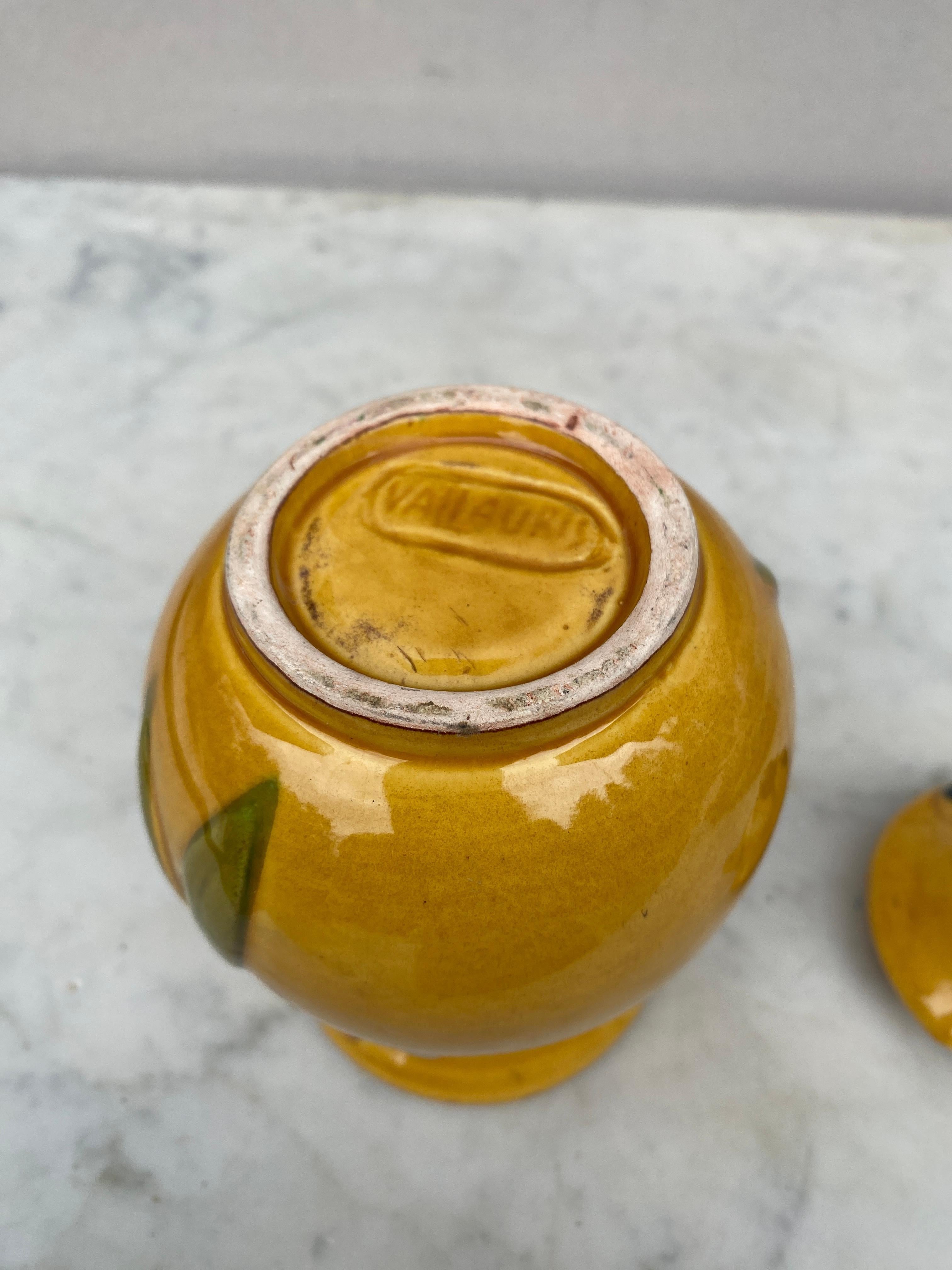 French Majolica Olives Canister Vallauris, Circa 1950 For Sale 2