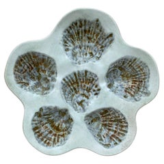 Vintage French Majolica Oyster Marcel Guillot, circa 1950