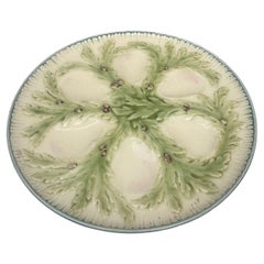 French Majolica Oyster Plate Choisy-le-Roi, circa 1880