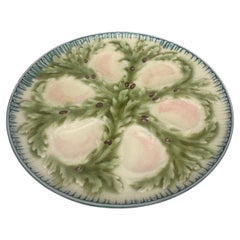 French Majolica Oyster Plate Choisy-le-Roi, circa 1880