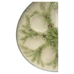French Majolica Oyster Plate Choisy-le-Roi, circa 1880