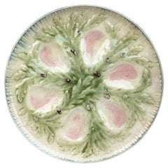 Antique French Majolica Oyster Plate Choisy-le-Roi, circa 1880