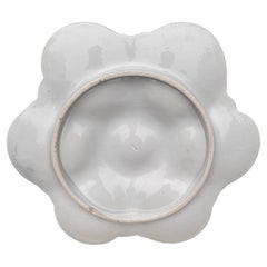 Assiette à huîtres en majolique française, vers 1890