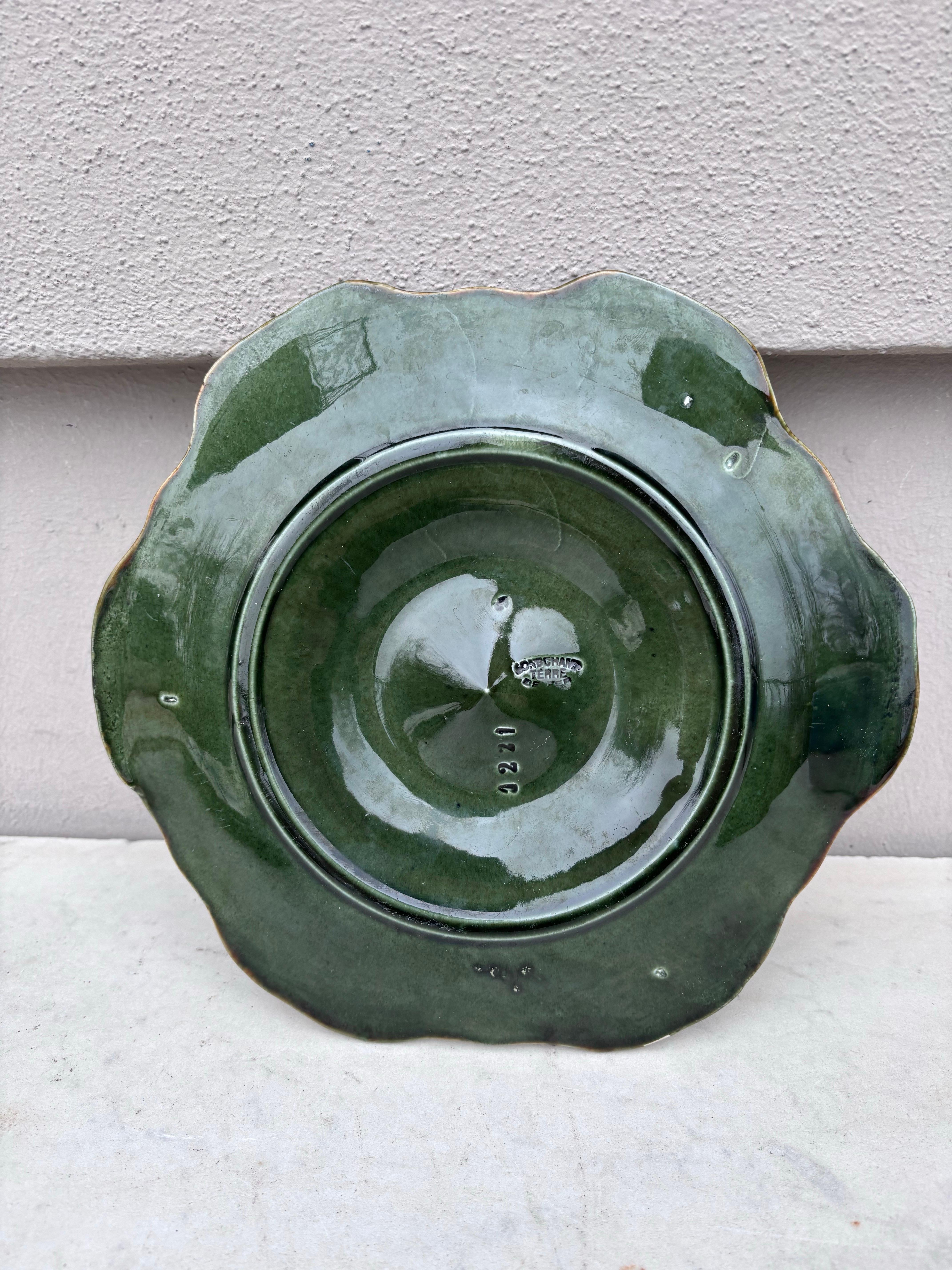 Francese Piatto ostrica in maiolica francese Longchamp, 1900 circa in vendita