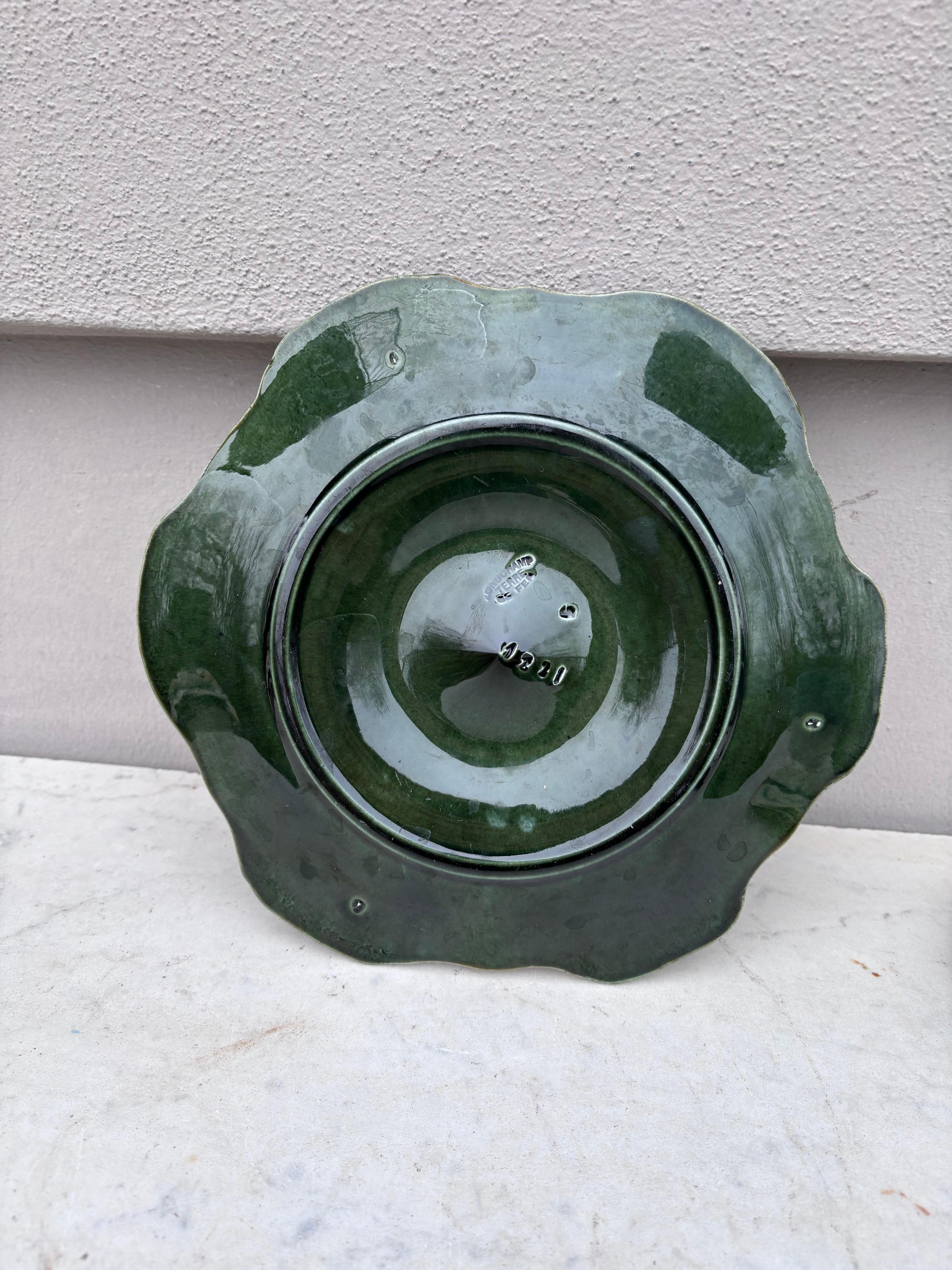 Francese Piatto ostrica in maiolica francese Longchamp, 1900 circa in vendita