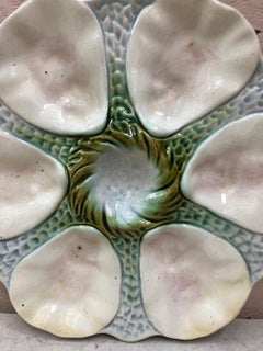 French Majolica Oyster Plate Orchies, circa 1900