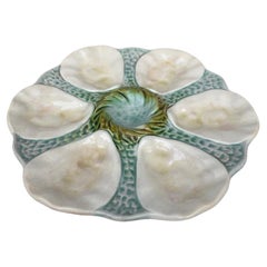 French Majolica Oyster Plate Orchies, circa 1900