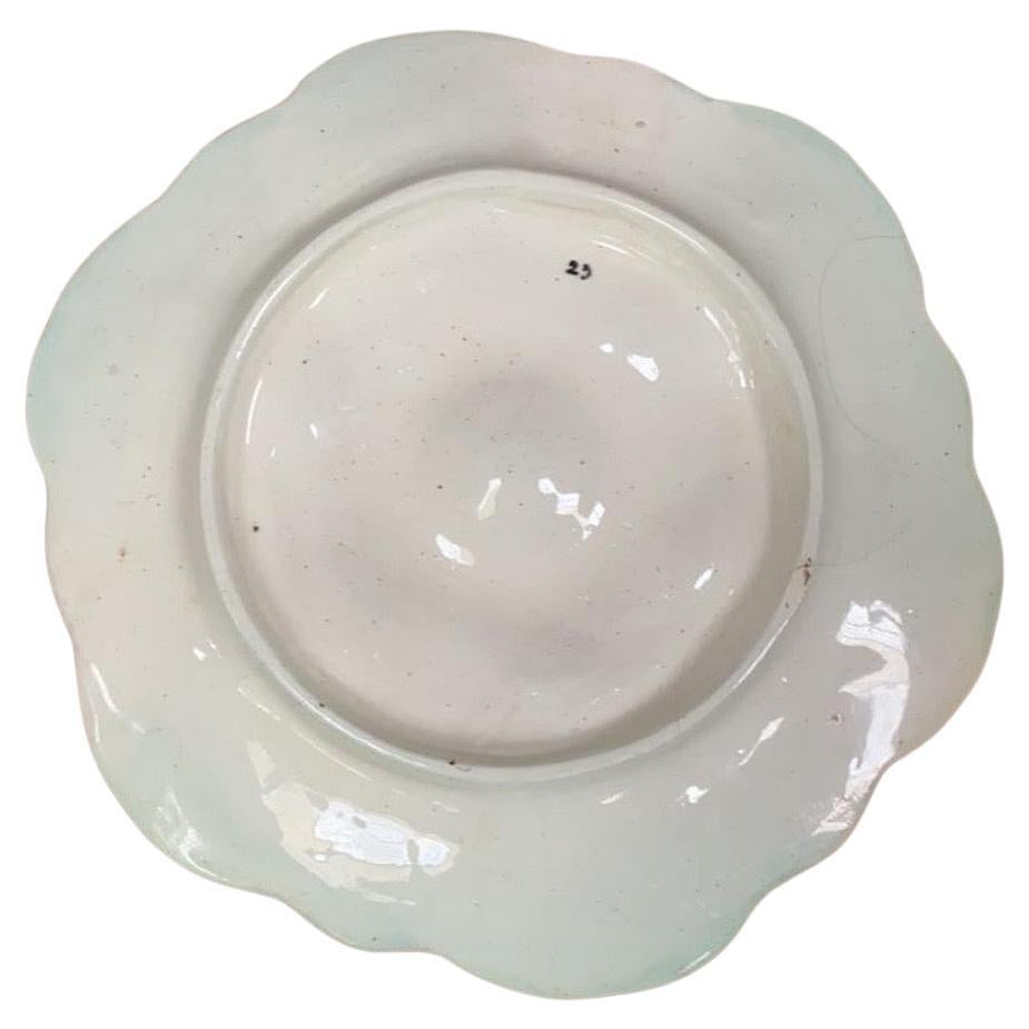 French Majolica oyster plate Orchies, circa 1900.
