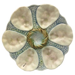 French Majolica Oyster Plate Orchies, circa 1900