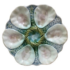 French Majolica Oyster Plate Orchies, circa 1900