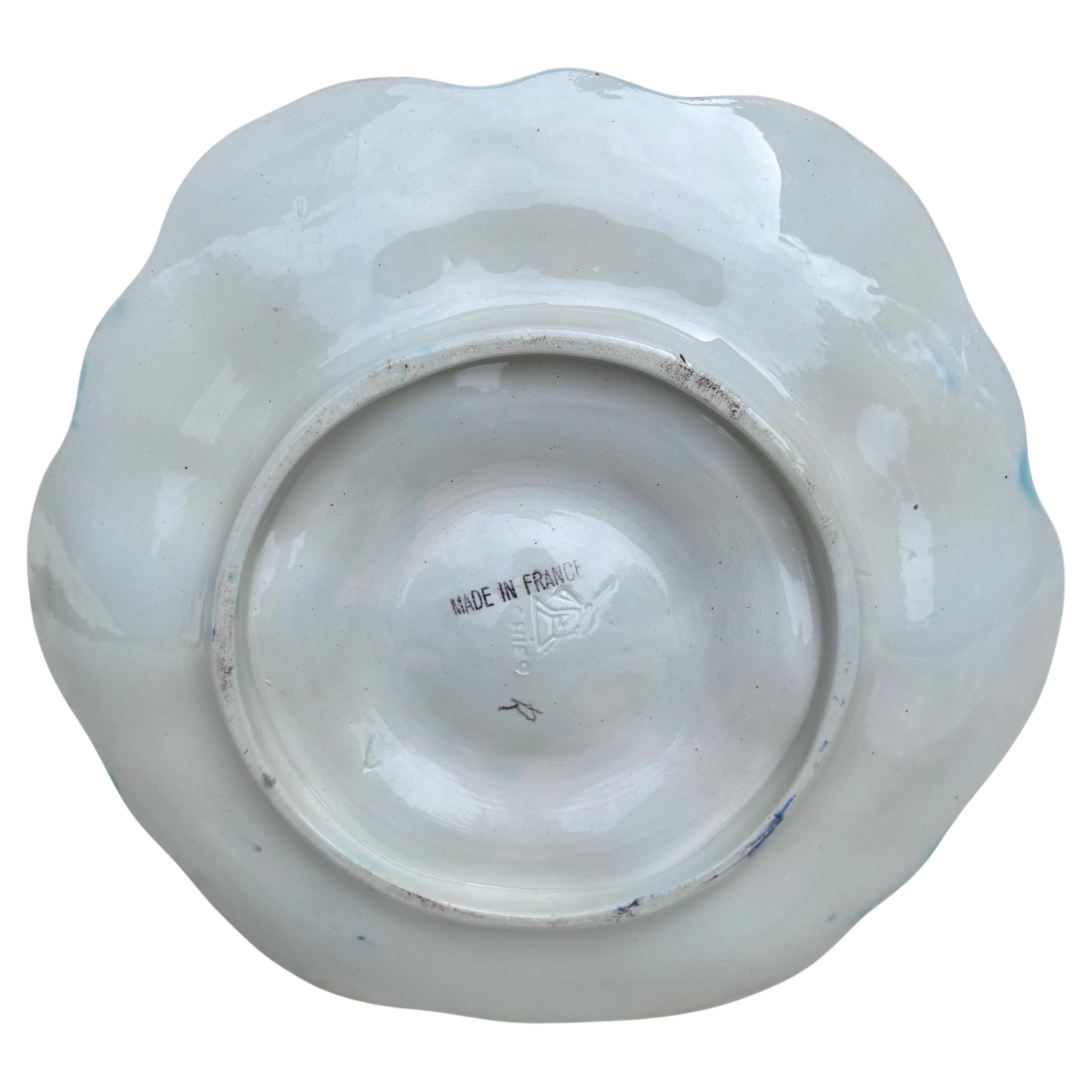 Stile provenzale Piatto per ostriche in maiolica francese Orchies, 1910 circa in vendita