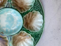 French, Majolica Oyster Plate Salins, circa 1890