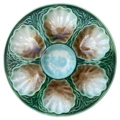 French, Majolica Oyster Plate Salins, circa 1890