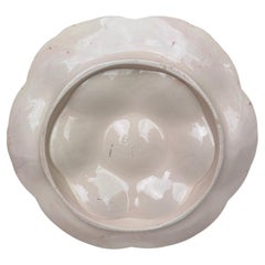 French Majolica Oyster Plate Sarreguemines, circa 1890