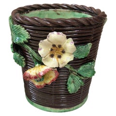 French Majolica Palissy Cache Pot Thomas Sergent