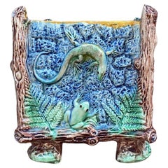 French Majolica Palissy Cache Pot Thomas Sergent
