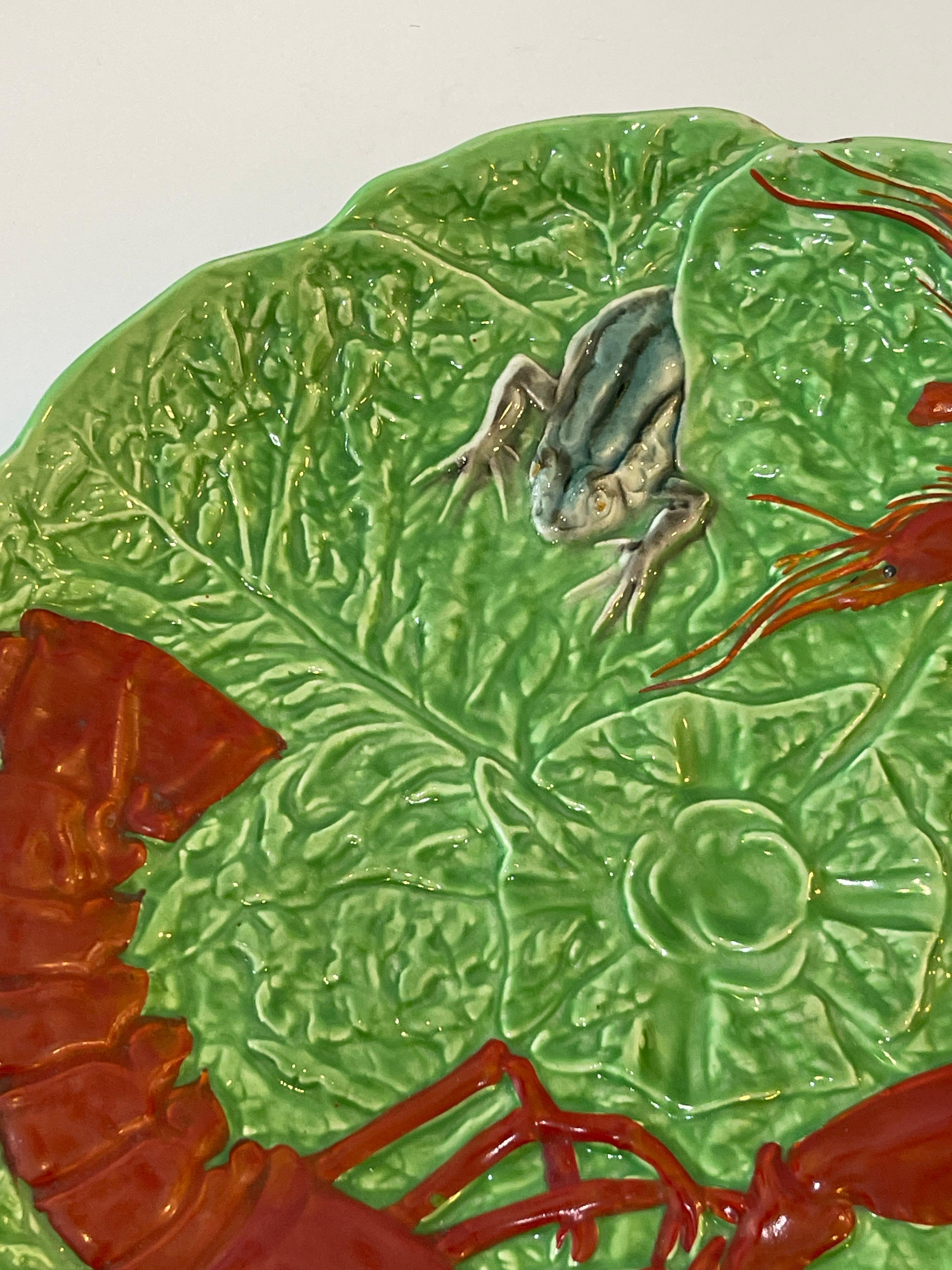 Inizio XX secolo Caricatore Palissy in maiolica francese di HB Choisy-le-Roi, C.C. 1930 in vendita